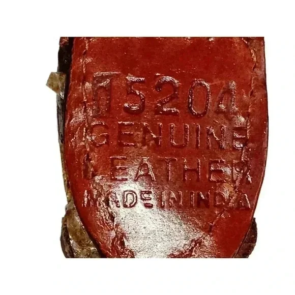 Braided Genuine Leather Womens Brown Belt Made In India Sz L - Picture 6 of 8